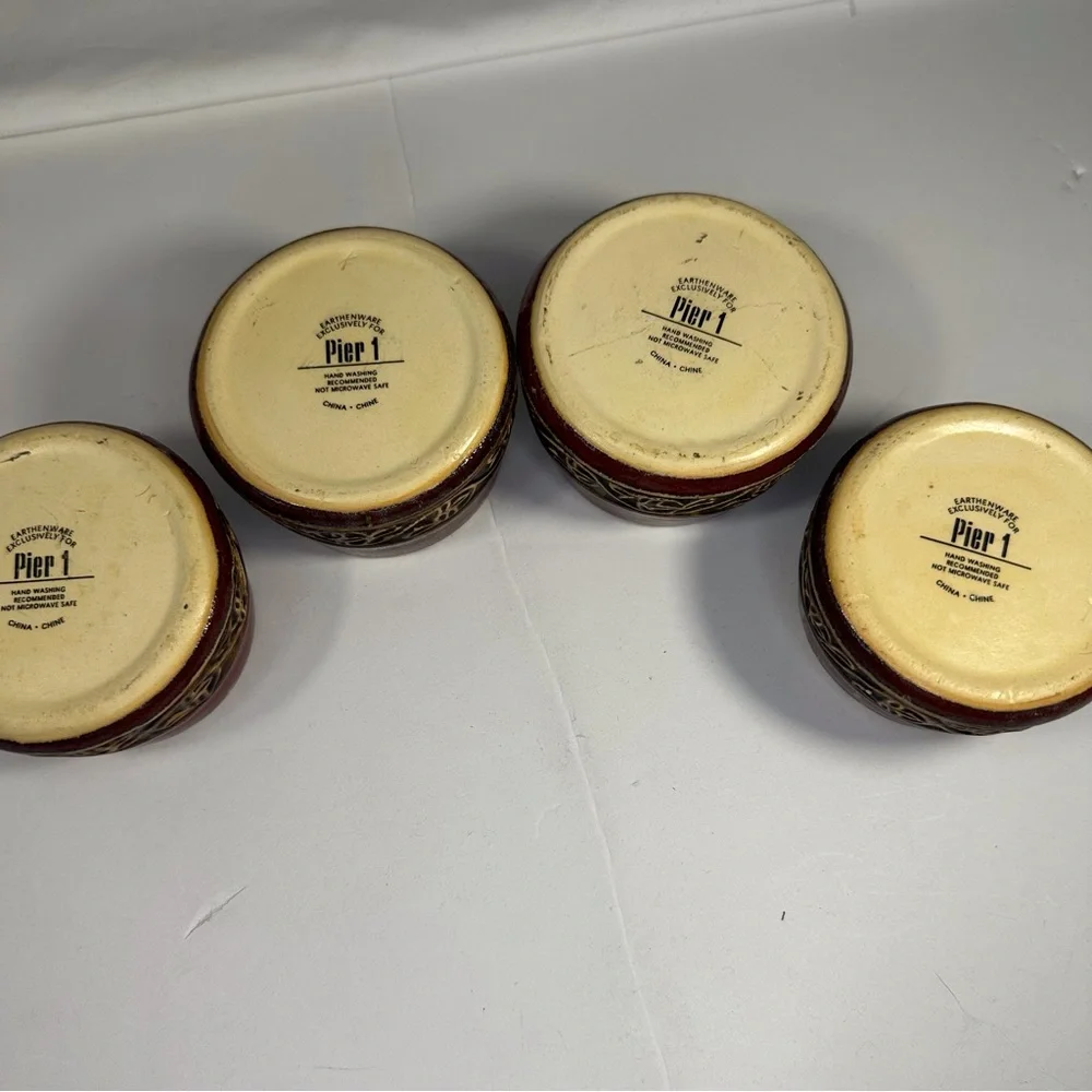 Pier 1 Celtic design tea/espresso/Yunomi cups